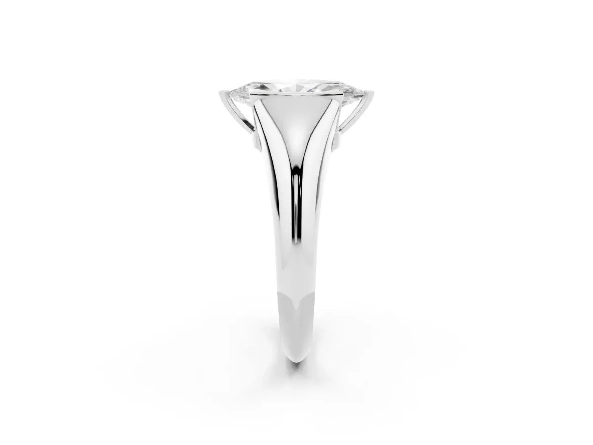 Marquise Cut Solitaire Tension Set Diamond Ring White gold