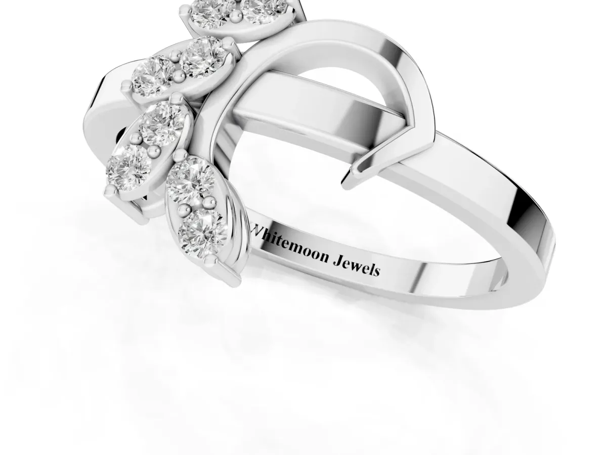 Round Diamond Milgrain Eternity Band with Channel Setting White gold