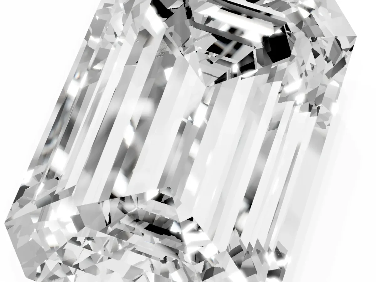 Emerald Cut Solitaire Twist Band Six-Prong Setting Rose gold