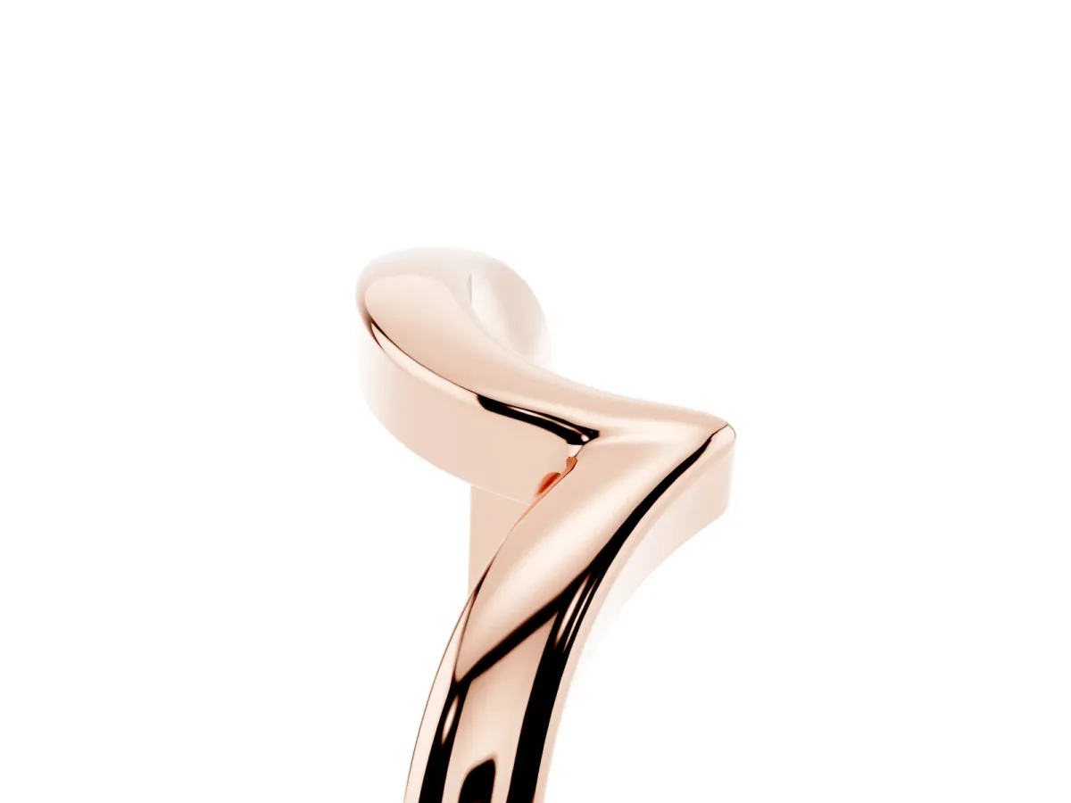 Chevron V-Shaped Contour Band Rose gold