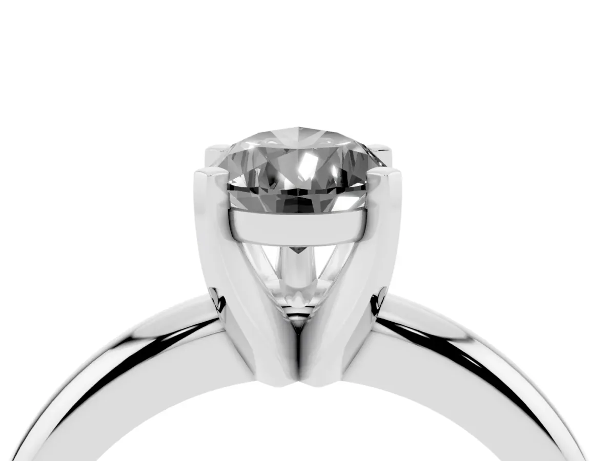 Fancy Black Pear Cut Diamond Solitaire Engagement Ring with Round Band and Four-Prong Setting Platinum