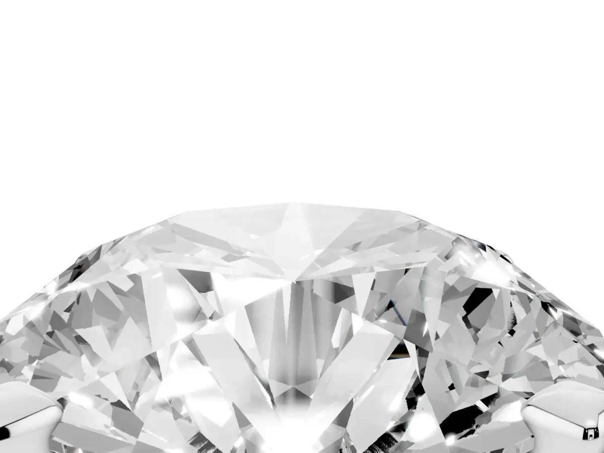 Round Cut Diamond Solitaire Ring with Prong Setting and Classic Band White gold