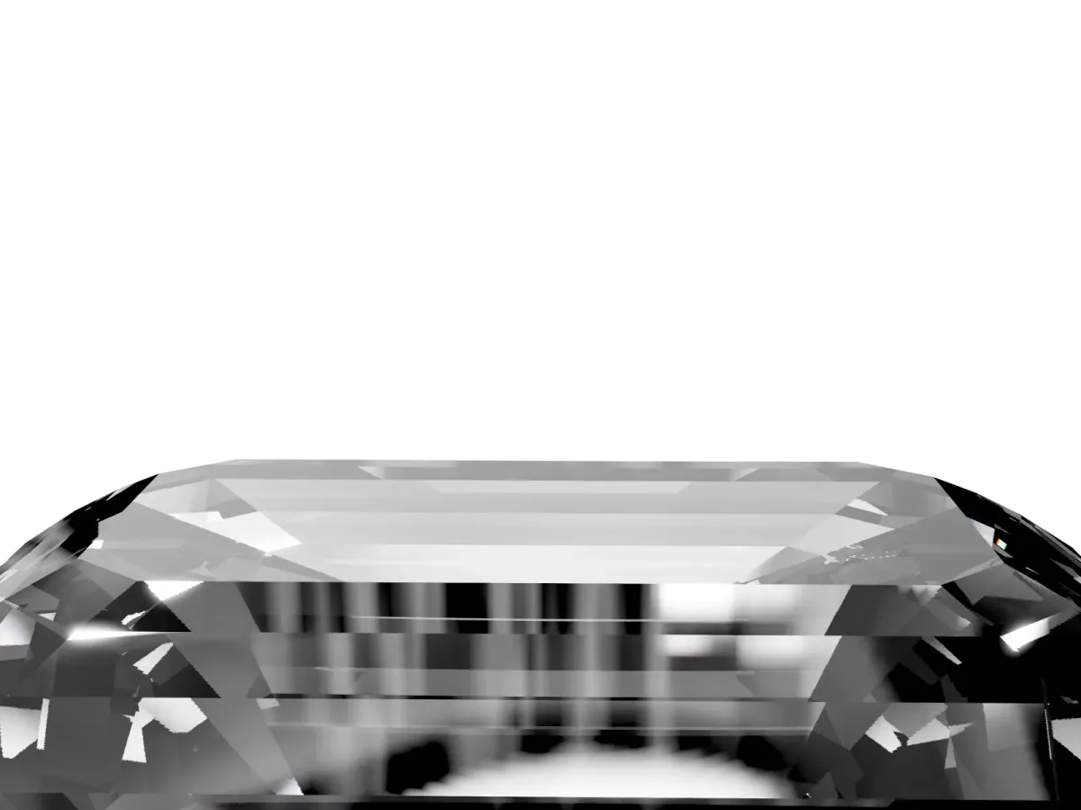 Fancy Black Emerald Cut Cut Pave Band Milgrain Solitaire Ring Platinum