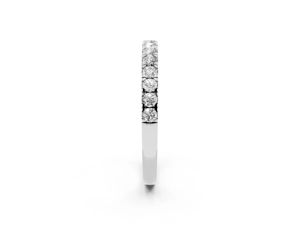 Round Diamond Eternity Band with Prong Setting Platinum
