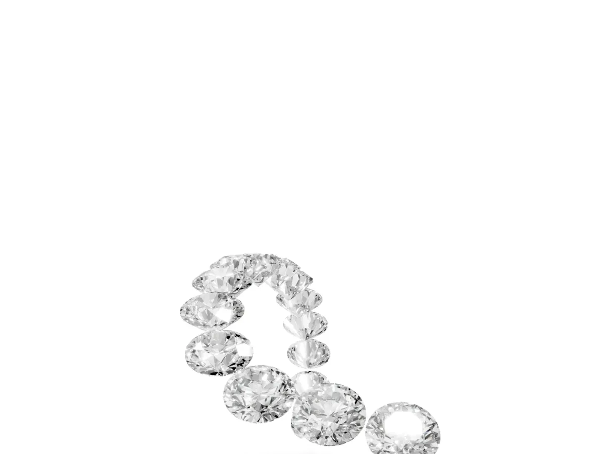 Pavé Round Diamond Chevron Band with Prong Setting Silver