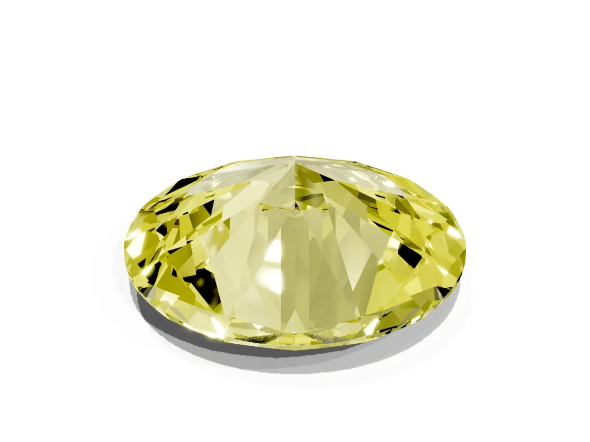 Fancy Yellow Oval Cut Diamond Solitaire Ring with Prong Setting and Pavé Band Rose gold