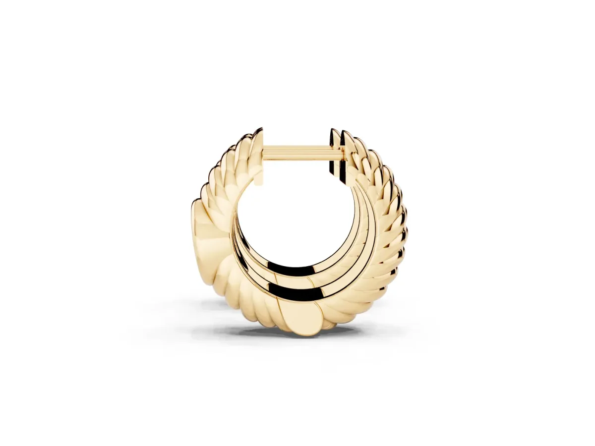 Oval Diamond Vera Hoop Earrings Yellow gold