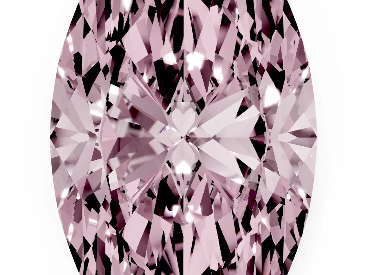 Fancy Pink Marquise Cut Cut Cathedral Pave Diamond Engagement Ring with Six-Prong Setting Silver