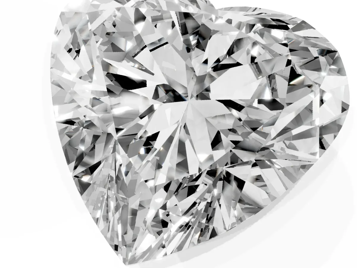 Heart Cut Diamond Ring with Marquise Side Stones and Prong Setting Rose gold