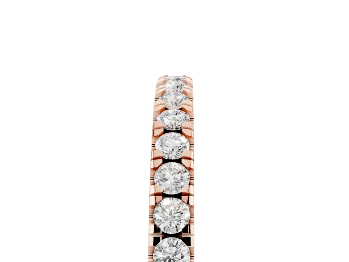 Round Diamond Pavé Set Eternity Band Rose gold