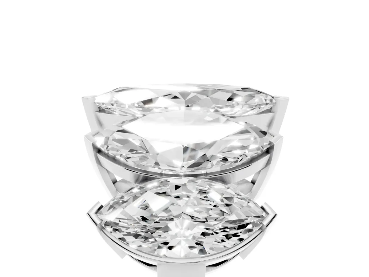 Five-Stone Marquise Diamond Prong Set Band White gold