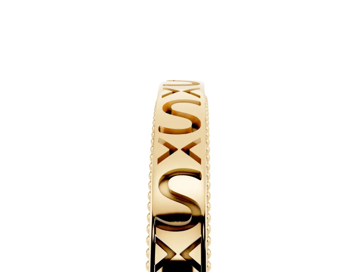 Vintage Engraved Milgrain Band Yellow gold