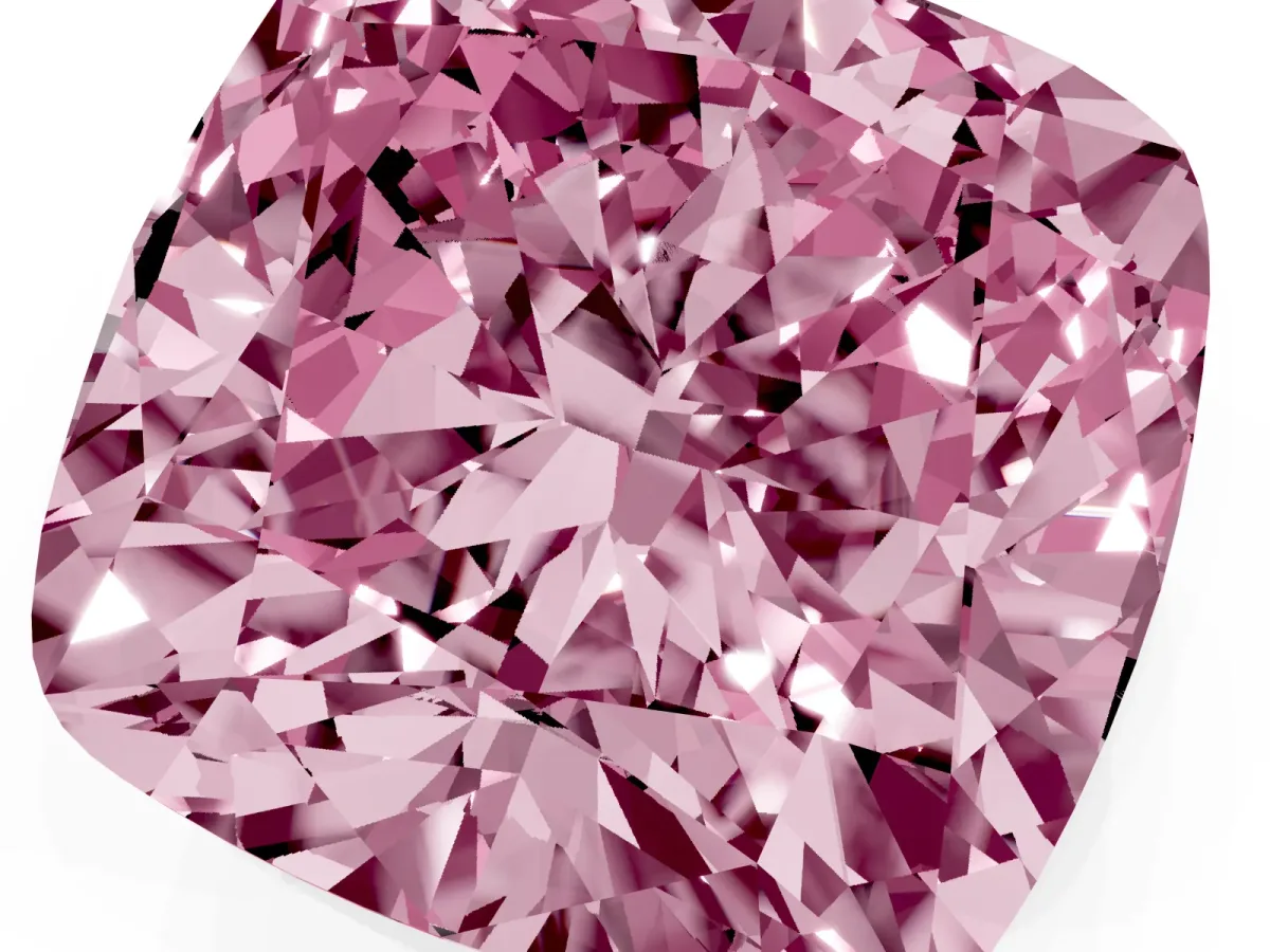 Fancy Pink Cushion Cut Halo Milgrain Solitaire with Bezel Set Side Stones and Pave Band Silver