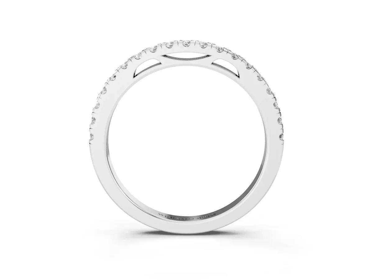 Round Diamond Pavé Set Eternity Band White gold