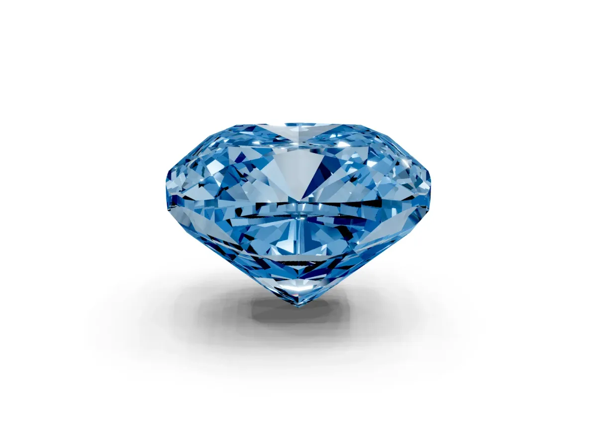 Fancy Blue Cushion Cut Solitaire Engagement Ring with Cathedral Band and Four-Prong Setting Yellow gold