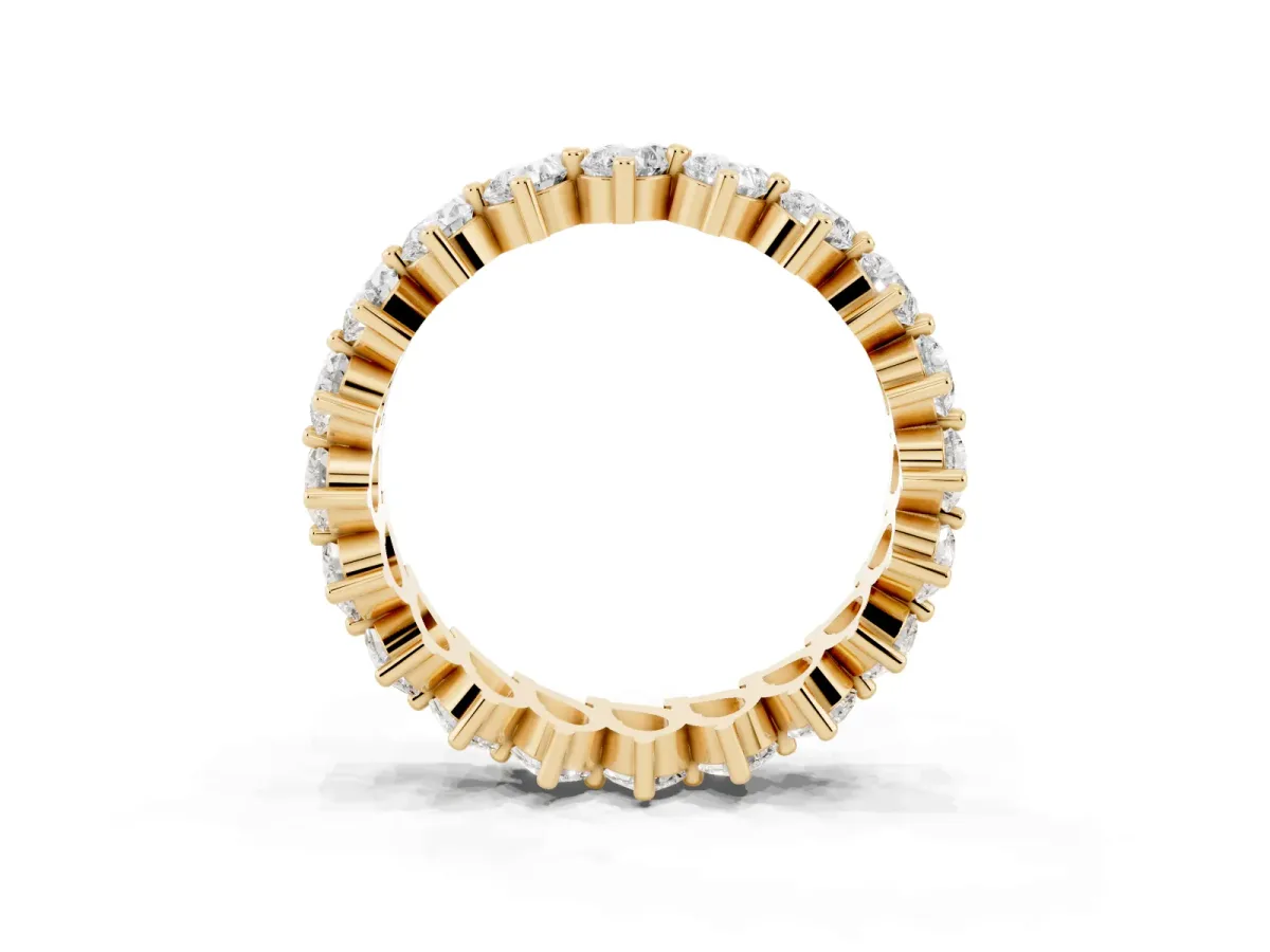 Pear Diamond Full Eternity Band with Shared Prong Setting Yellow gold