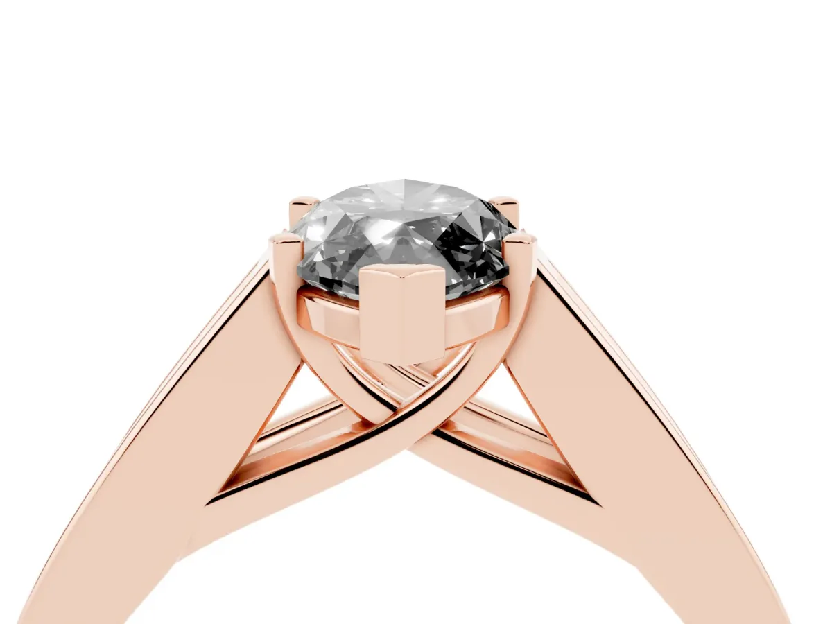 Fancy Black Marquise Cut Cut Channel Set Solitaire Ring with Four-Prong Setting Rose gold