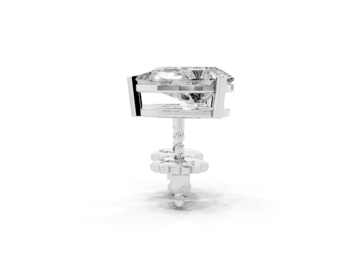 Pear Cut Diamond Stud Earrings Platinum