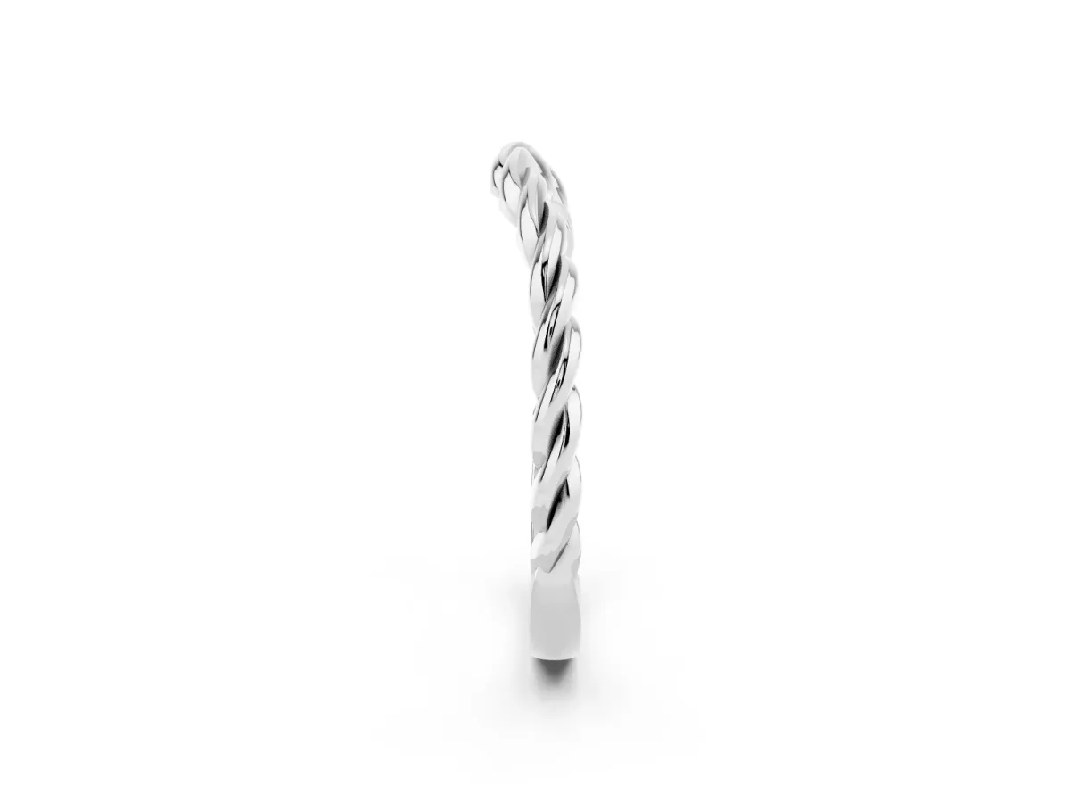 Marquise Diamond Twist Eternity Band with Bezel Setting Silver
