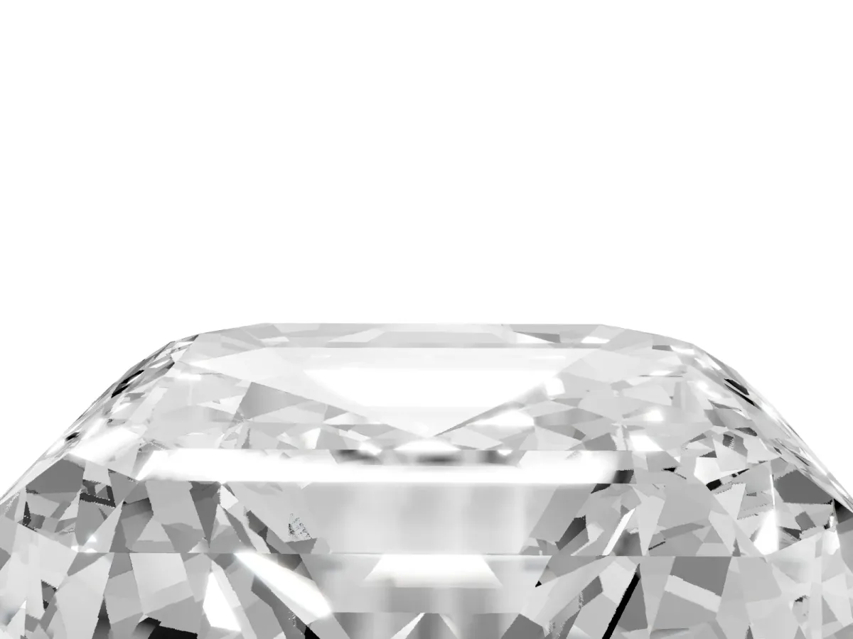 Asscher Cut Halo Diamond Ring with Milgrain Edge and Round Prong Setting Platinum