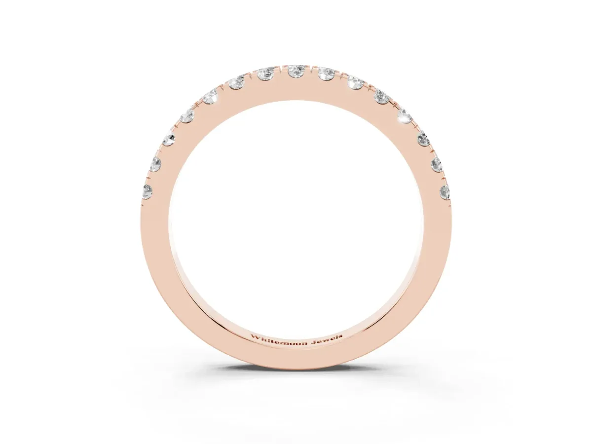 Round Diamond Eternity Band with Prong Setting Rose gold