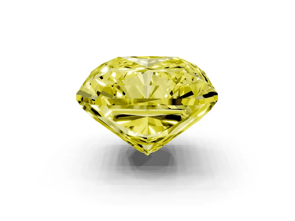 Fancy Yellow Radiant Cut Cut Pave Band Milgrain Solitaire Ring Rose gold
