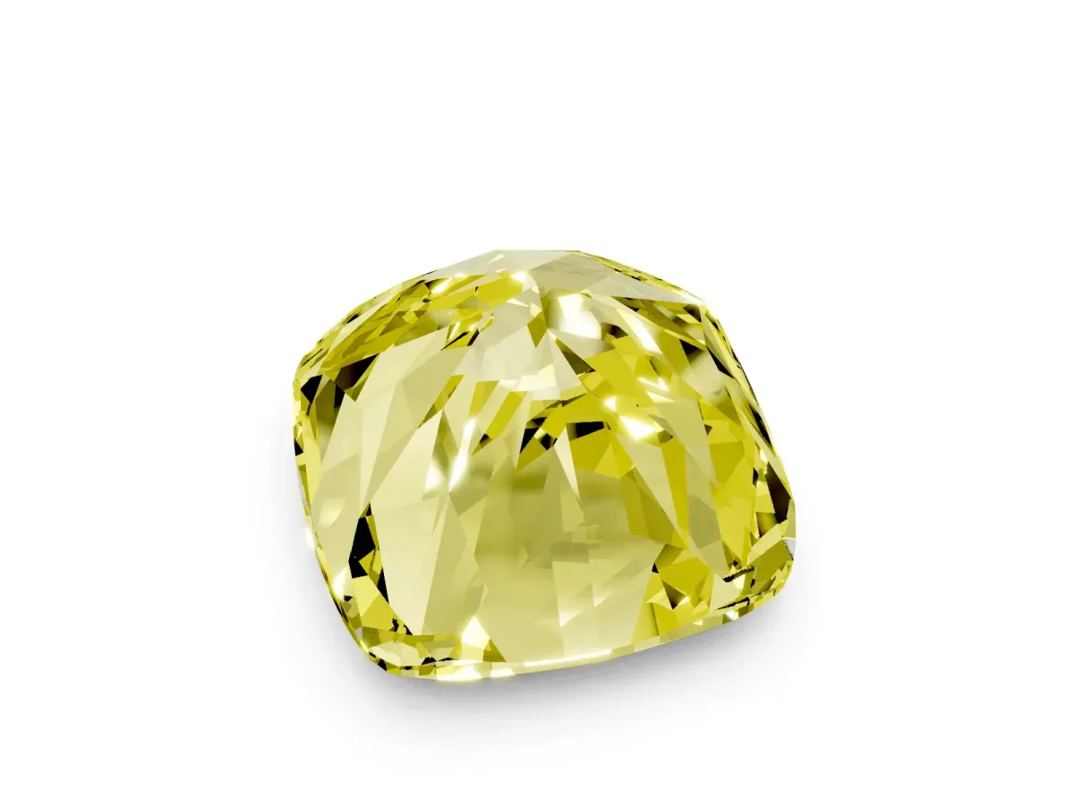 Fancy Yellow Cushion Cut Halo Milgrain Solitaire with Bezel Set Side Stones and Pave Band Yellow gold