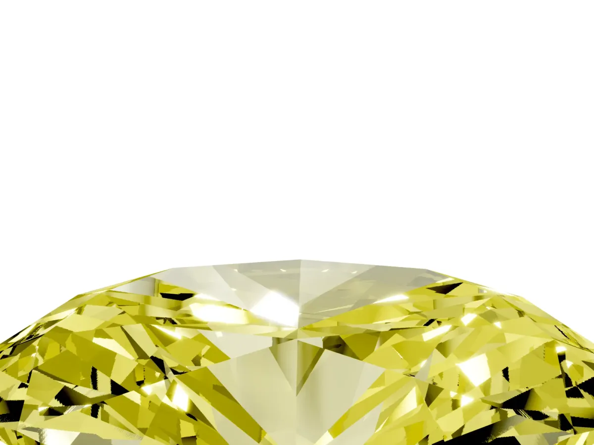 Fancy Yellow Oval Cut Diamond Solitaire Ring with Prong Setting and Pavé Band Silver