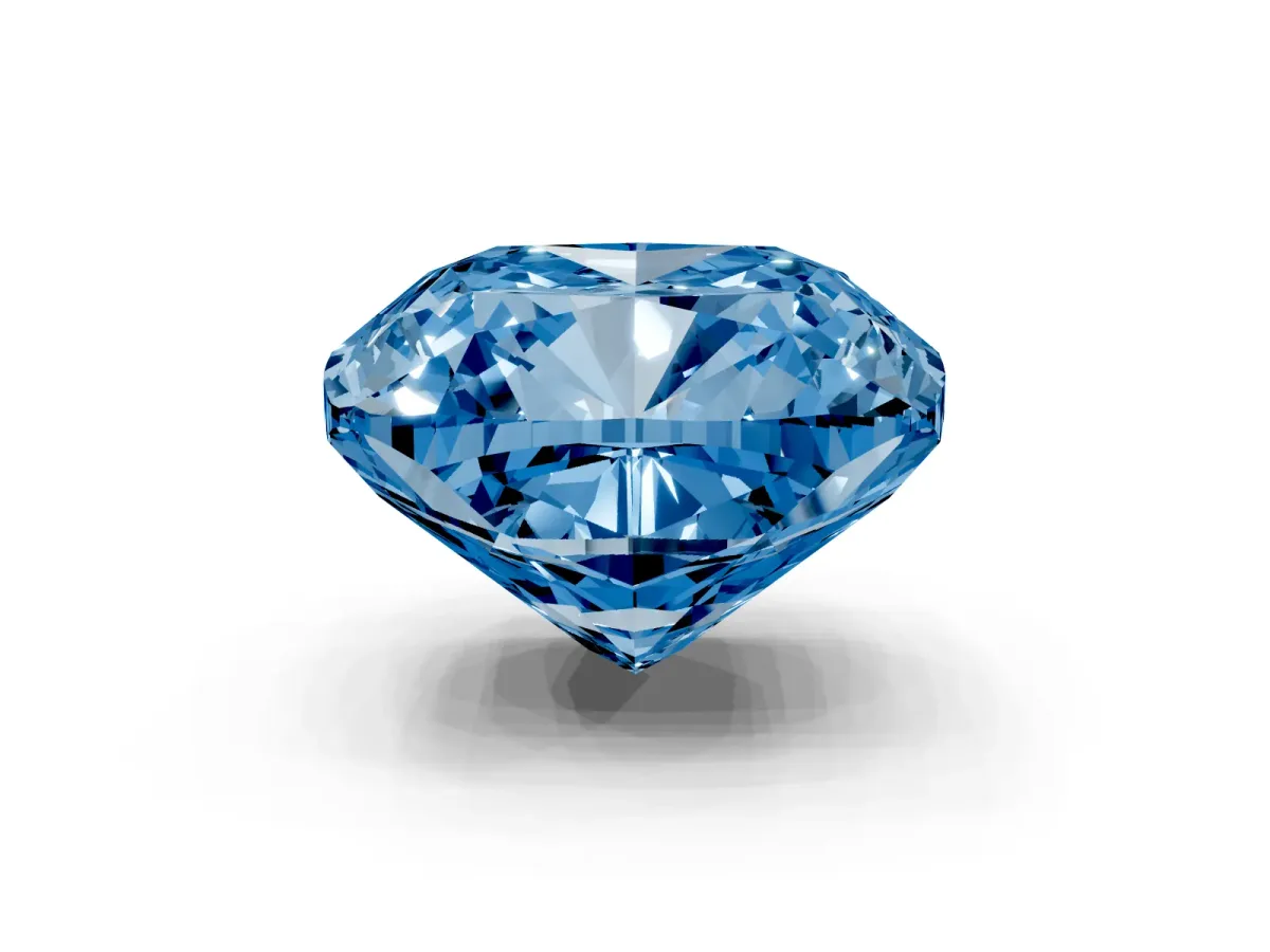 Fancy Blue Cushion Cut Solitaire Engagement Ring with Cathedral Band and Four-Prong Setting Rose gold