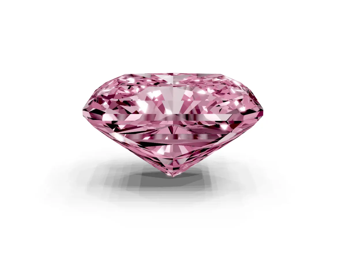 Fancy Pink Radiant Cut Cut Pave Band Milgrain Solitaire Ring Yellow gold