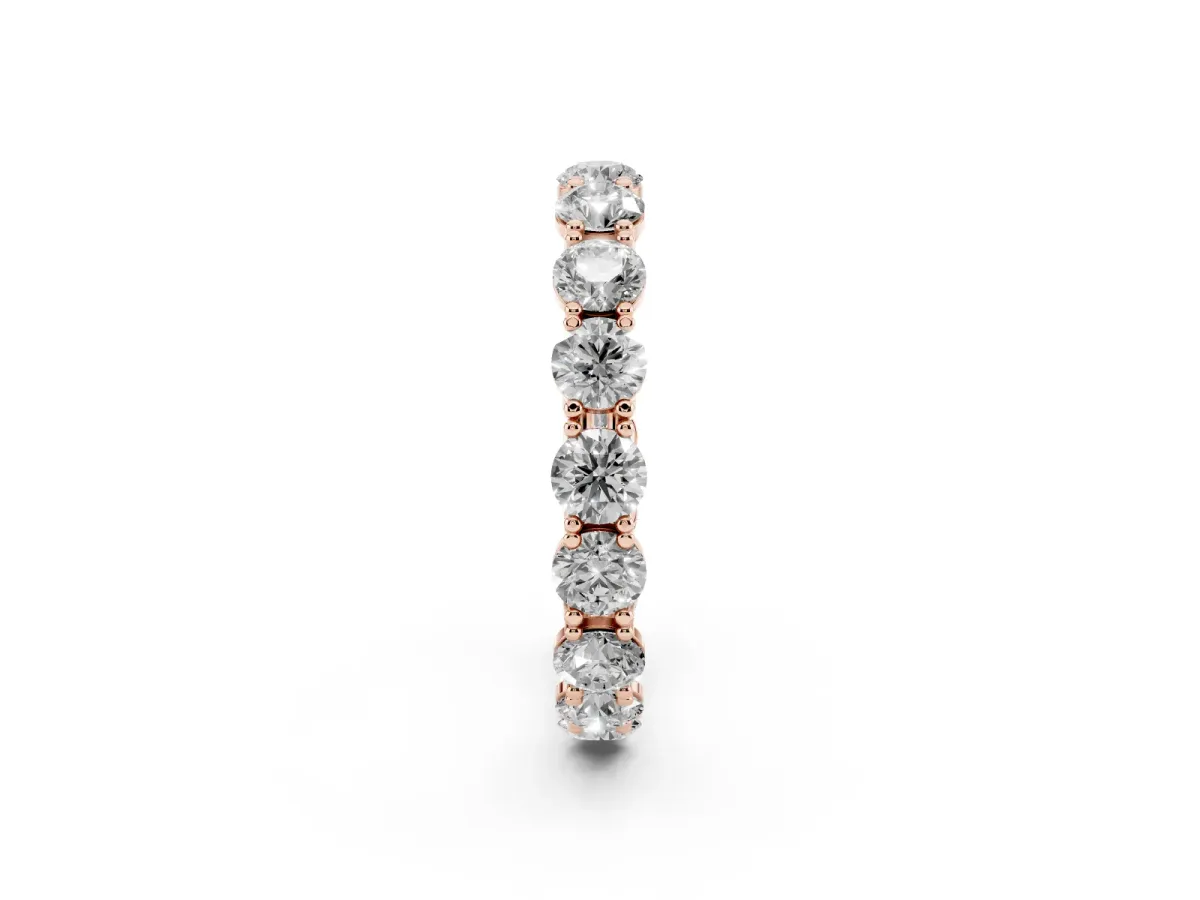 Round Diamond Woven Full Eternity Band Rose gold