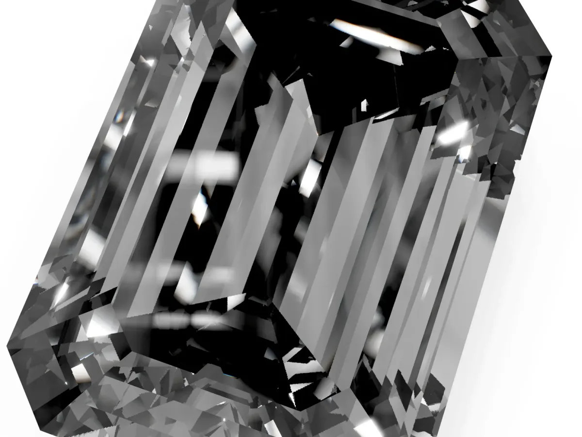 Fancy Black Emerald Cut Cut Pave Band Milgrain Solitaire Ring Platinum