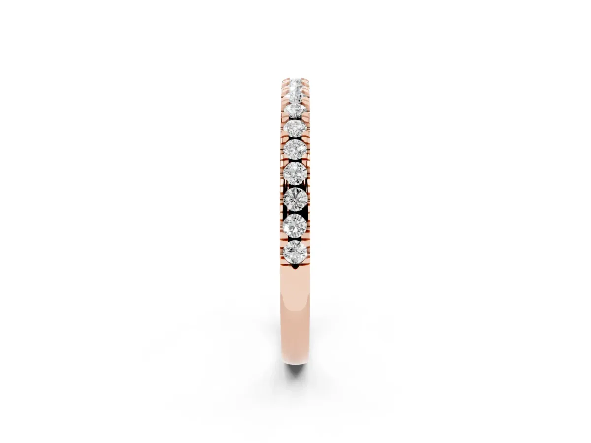 Round Diamond Pavé Set Eternity Band Rose gold