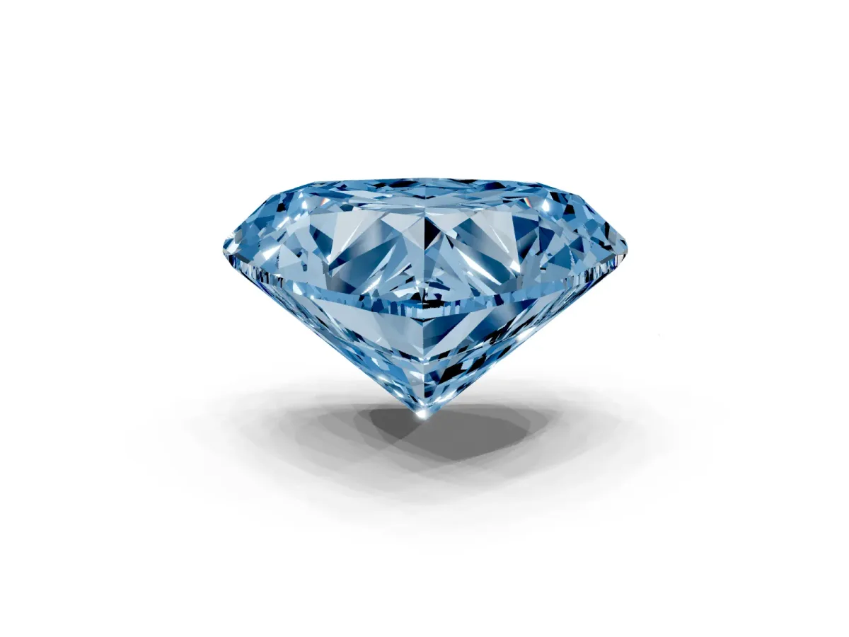 Fancy Blue Heart Cut Cut Double Halo Diamond Engagement Ring with Pave Band and Four-Prong Setting Rose gold