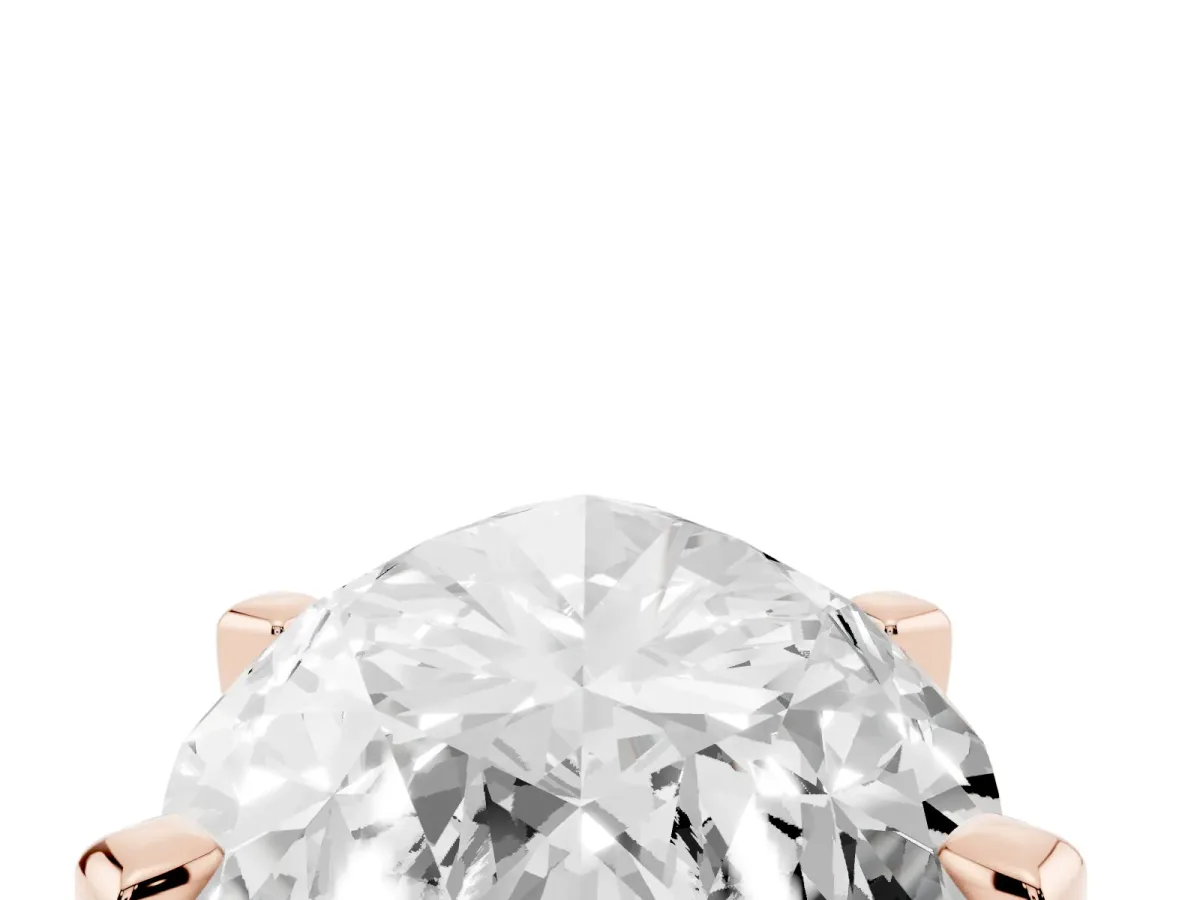 Marquise Cut Diamond Solitaire Ring with Prong Setting and Classic Band Rose gold