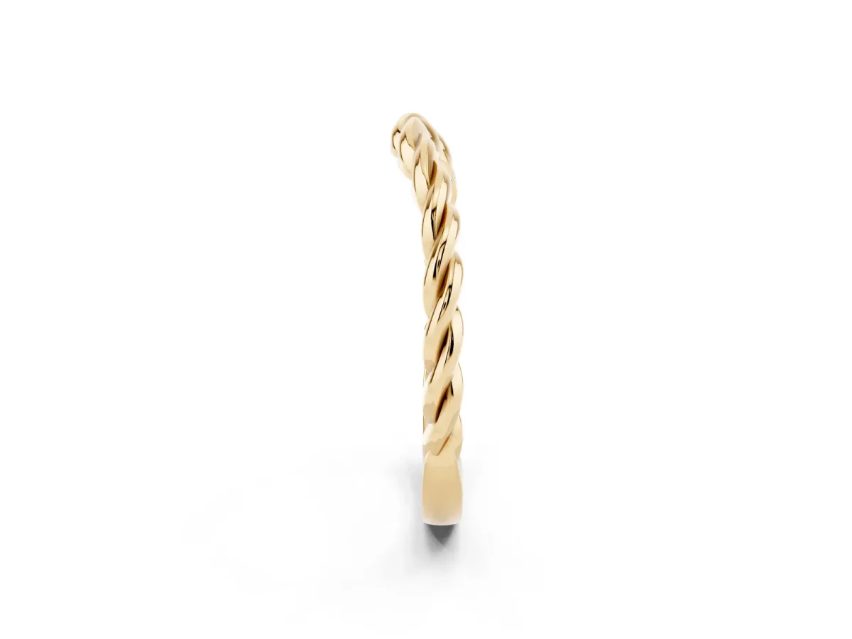 Marquise Diamond Twist Eternity Band with Bezel Setting Yellow gold
