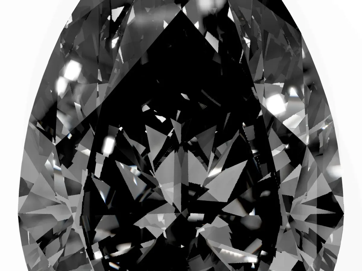 Fancy Black Pear Cut Diamond Ring with Marquise Side Stones and Prong Setting Yellow gold