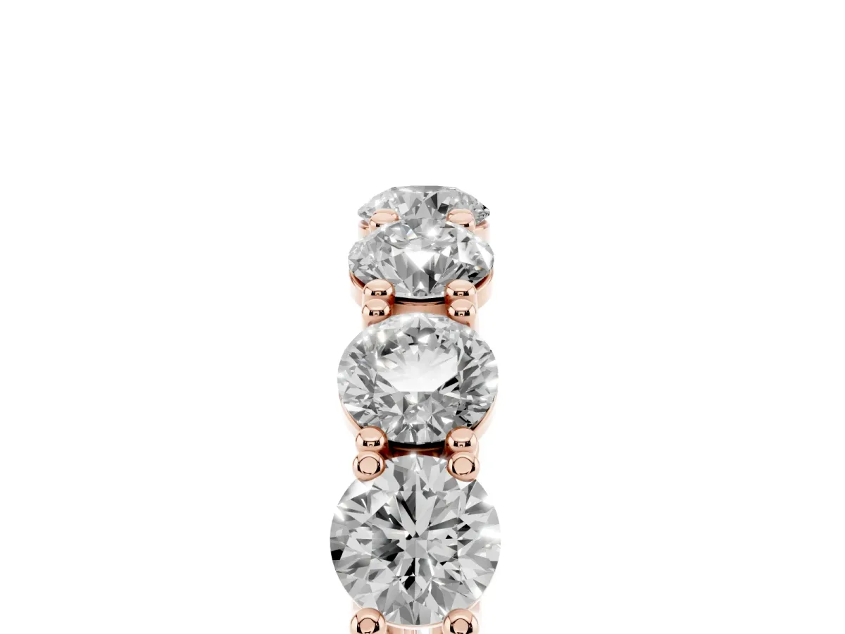 Round Diamond Woven Full Eternity Band Rose gold