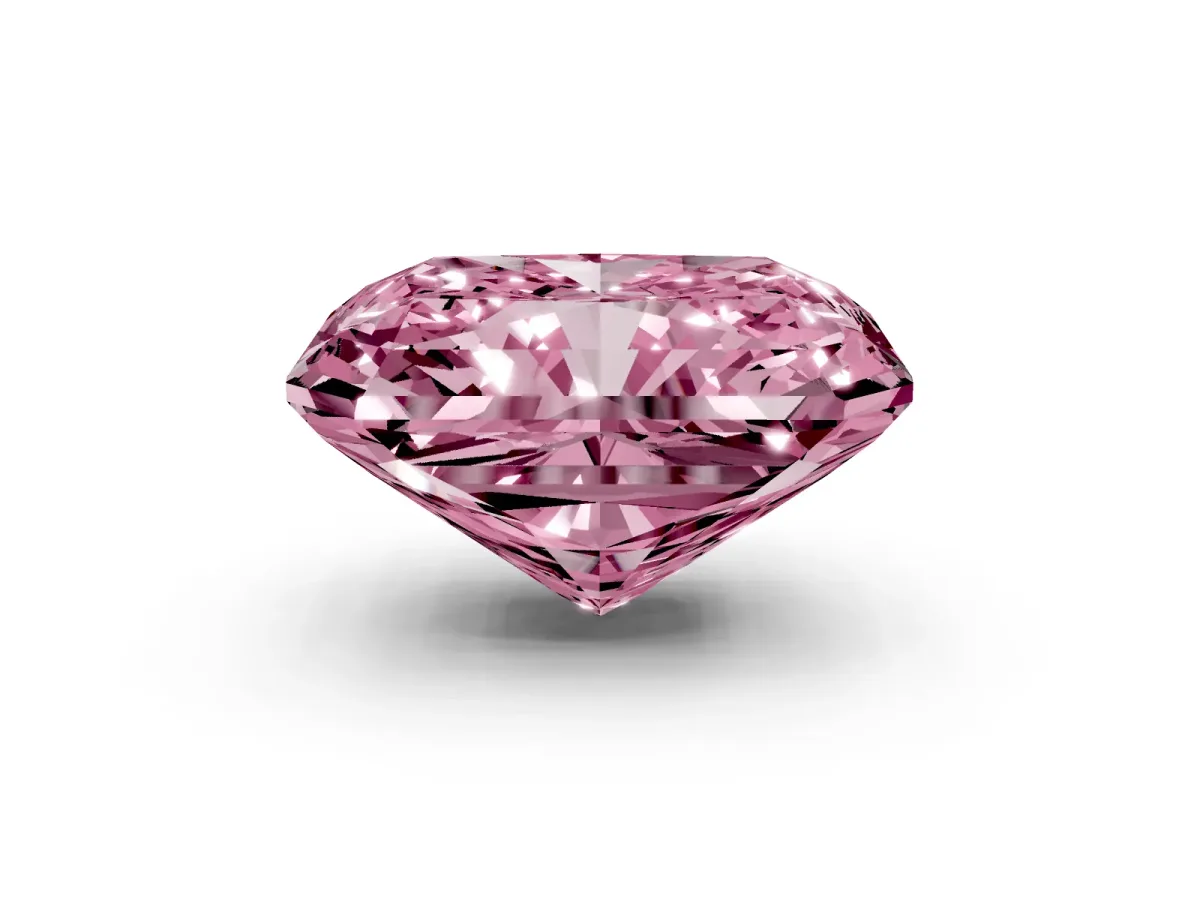 Fancy Pink Radiant Cut Cut Pave Band Milgrain Solitaire Ring Silver