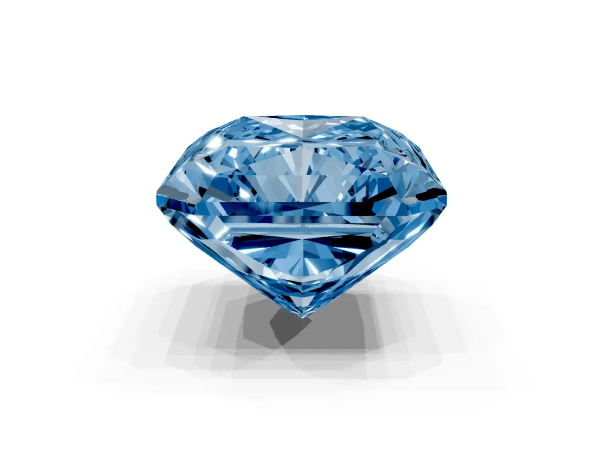 Fancy Blue Radiant Cut Cut Pave Band Milgrain Solitaire Ring Rose gold