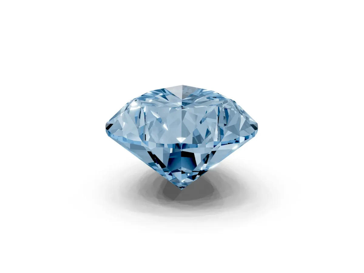 Fancy Blue Pear Cut Diamond Ring with Marquise Side Stones and Prong Setting Rose gold