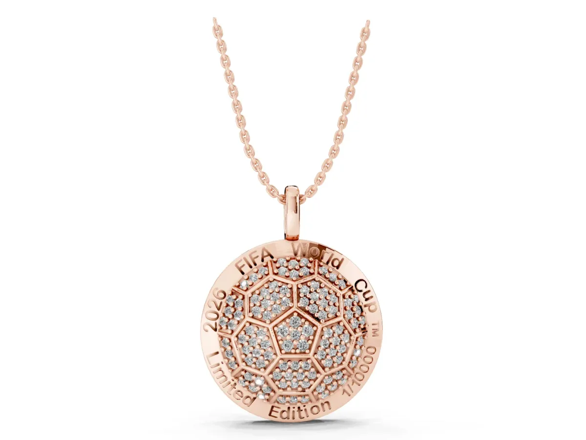 FIFA World Cup 2026™ Lab-Grown Diamond Soccer Pendant — Limited Edition (Only 10,000 Available) Rose gold