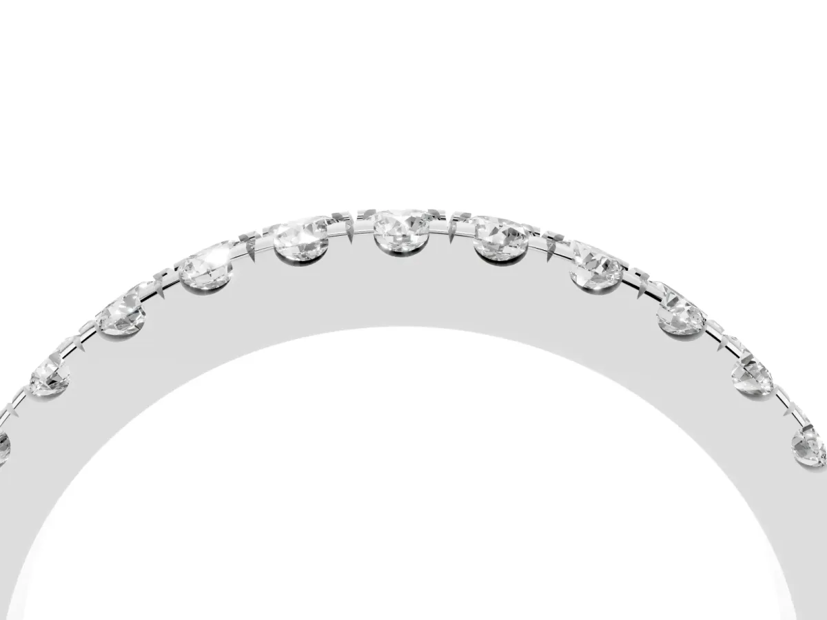 Round Diamond Eternity Band with Prong Setting Platinum