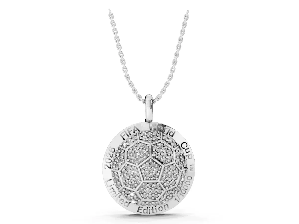 FIFA World Cup 2026™ Lab-Grown Diamond Soccer Pendant — Limited Edition (Only 10,000 Available) White gold