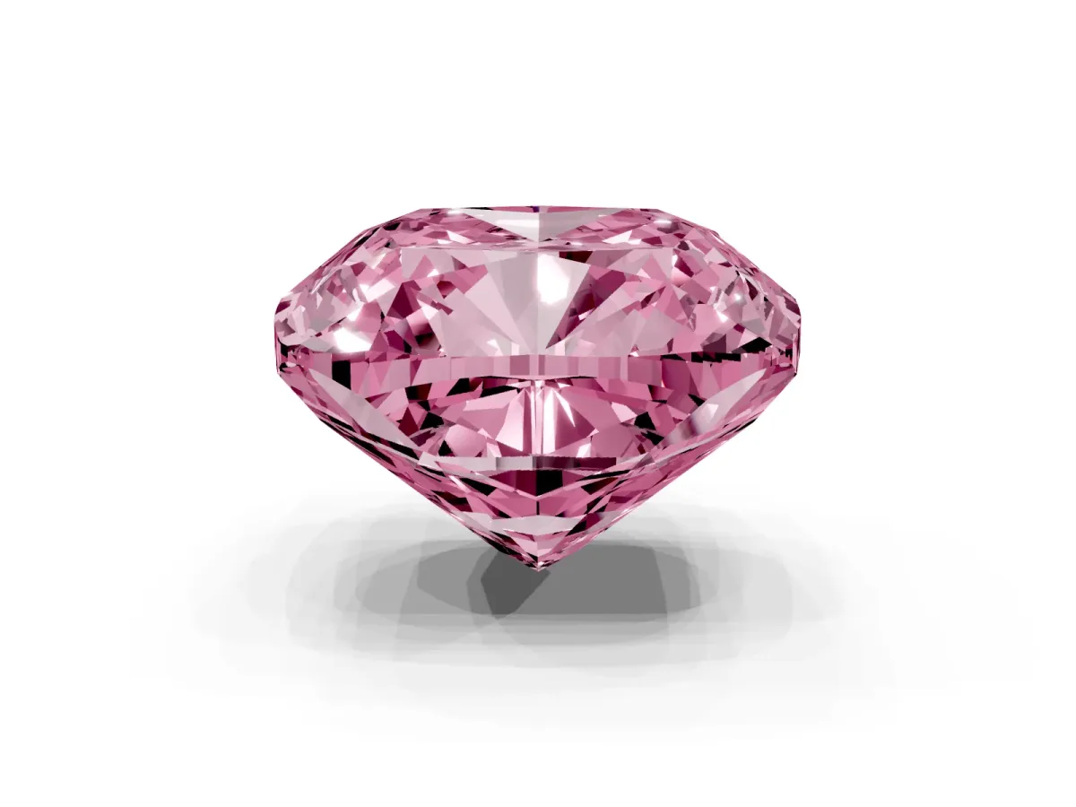 Fancy Pink Cushion Cut Halo Milgrain Solitaire with Bezel Set Side Stones and Pave Band Yellow gold
