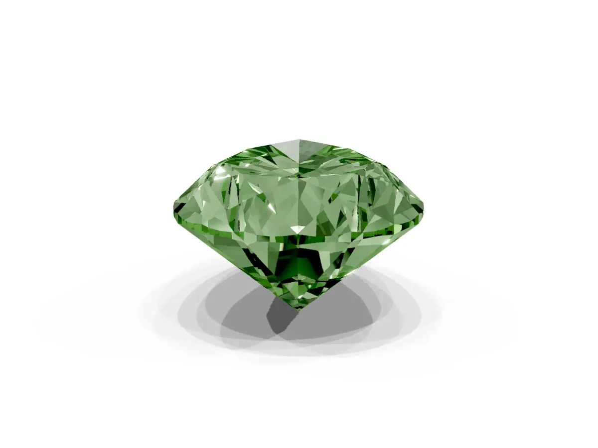 Fancy Green Pear Cut Diamond Ring with Marquise Side Stones and Prong Setting Yellow gold