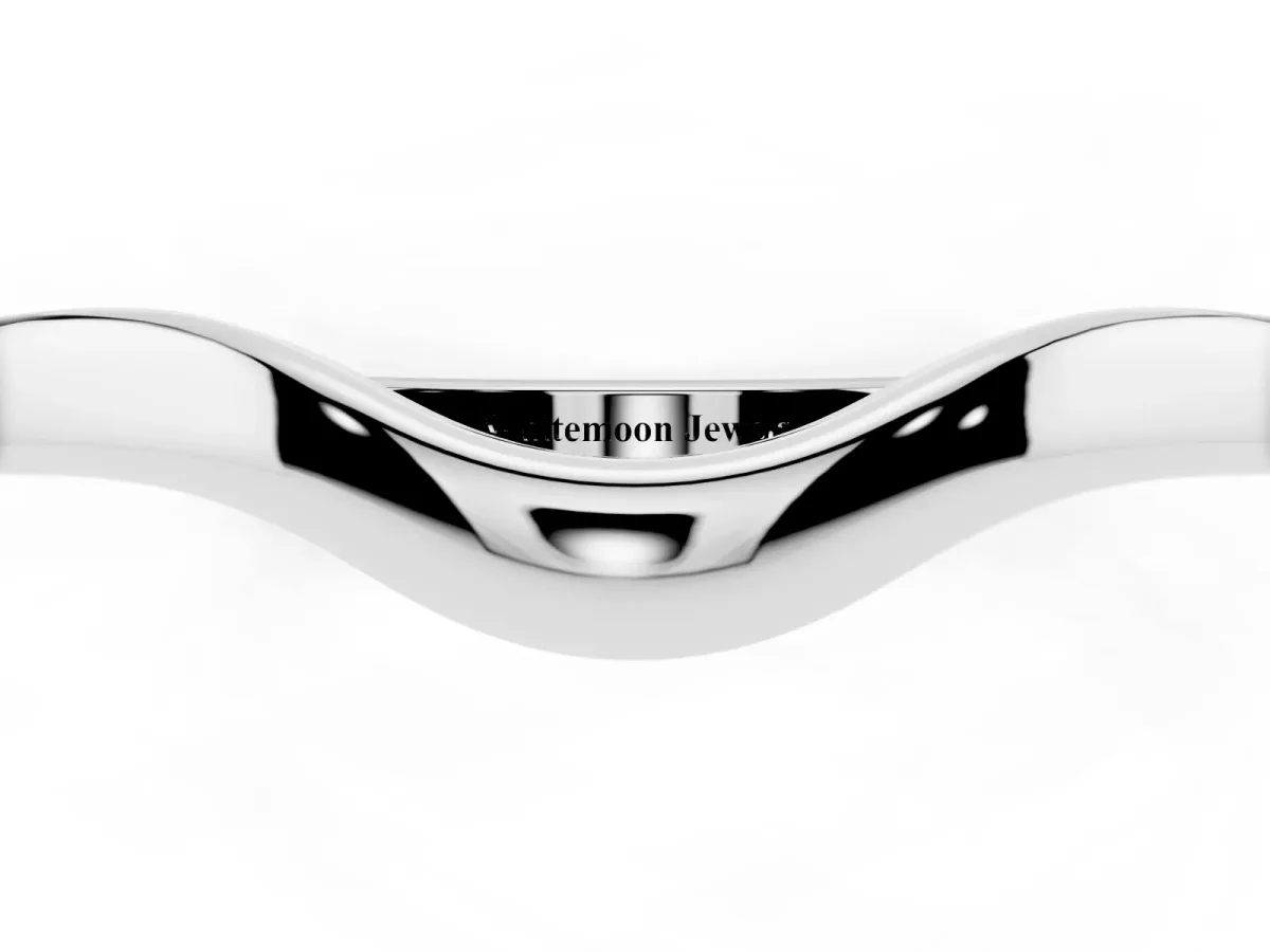 Curved Plain Band Silver