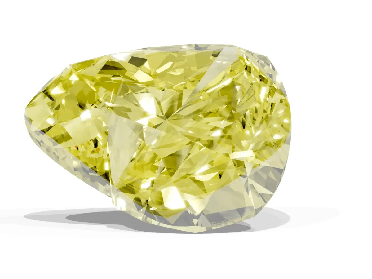Fancy Yellow Heart Cut Diamond Ring with Marquise Side Stones and Prong Setting Rose gold
