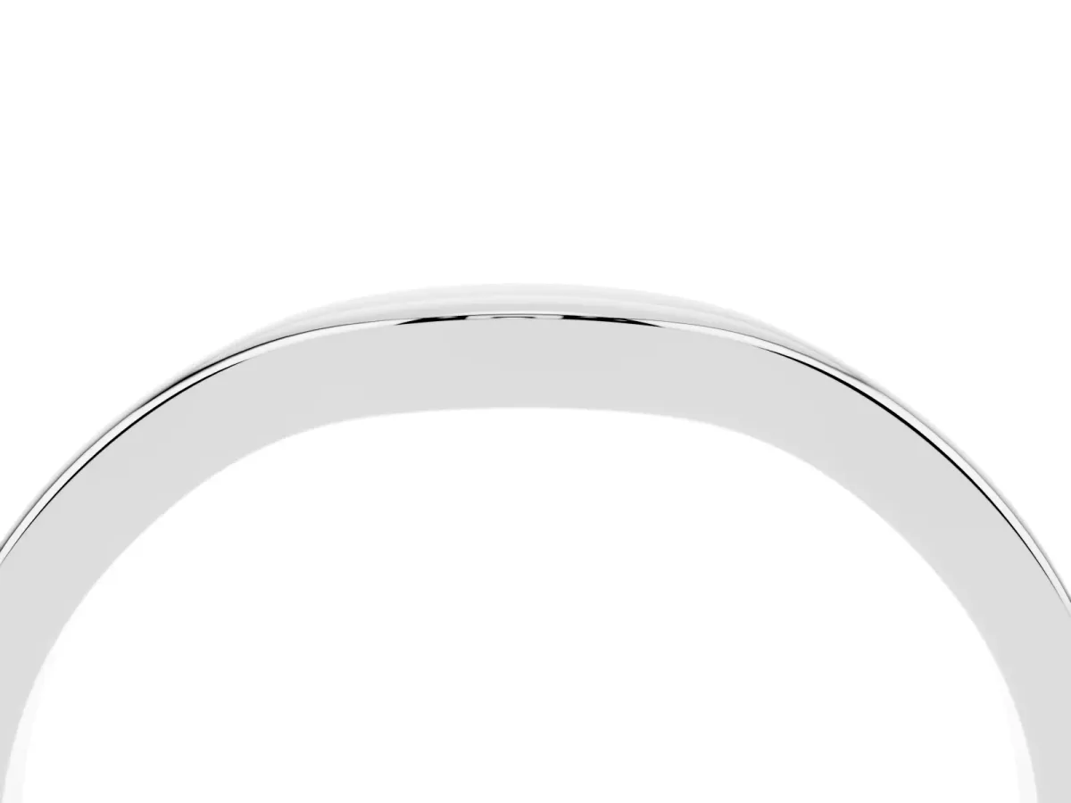 Curved Plain Band Silver