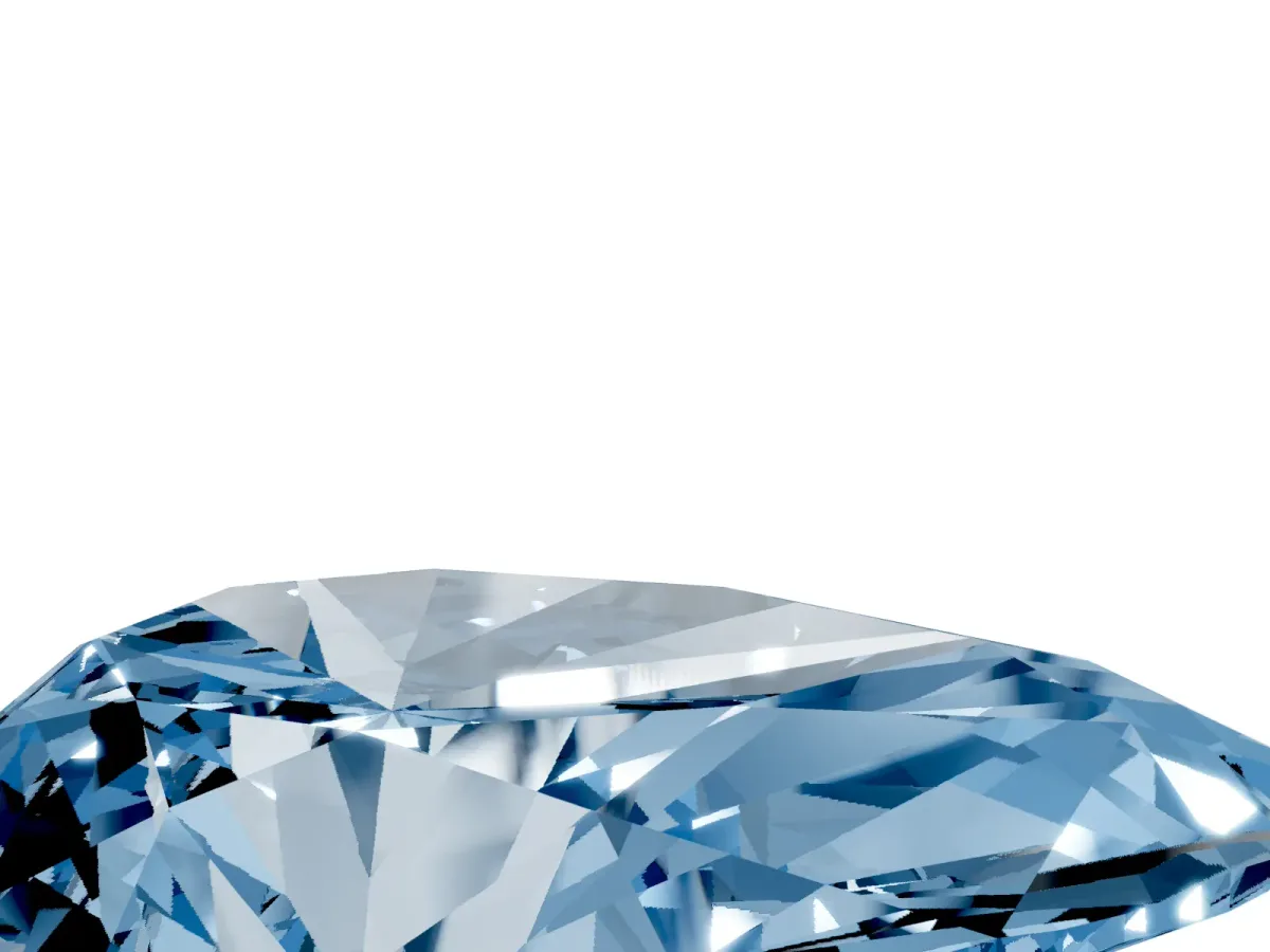Fancy Blue Pear Cut Diamond Ring with Marquise Side Stones and Prong Setting Yellow gold